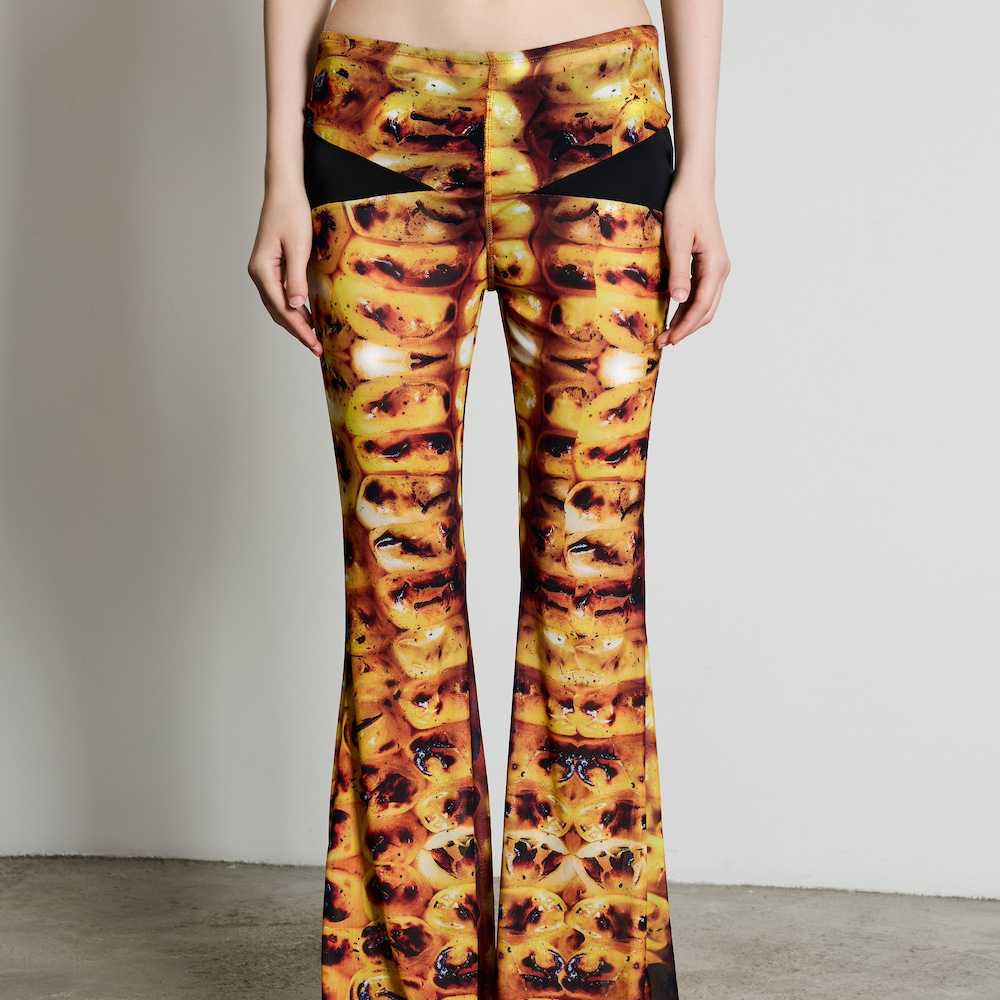 BLACKDOG BKK -  Grazia print pants   กางเกงผ้ายืดตัดต่อพิมพ์ลาย - BD2508