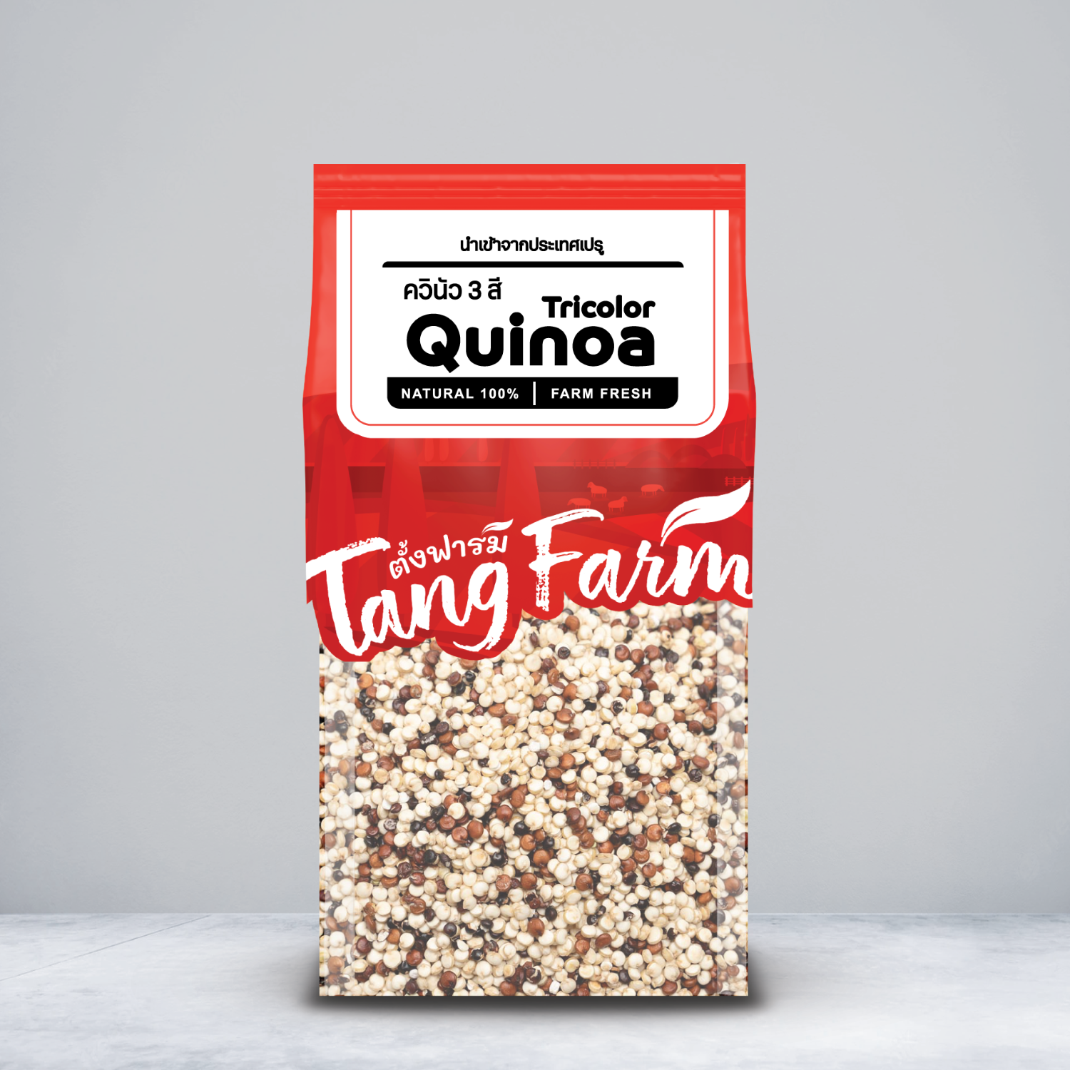 Tang Farm ควินัว3สี 400 กรัม นำเข้าจากเปรู ( Tricolor  Quinoa )