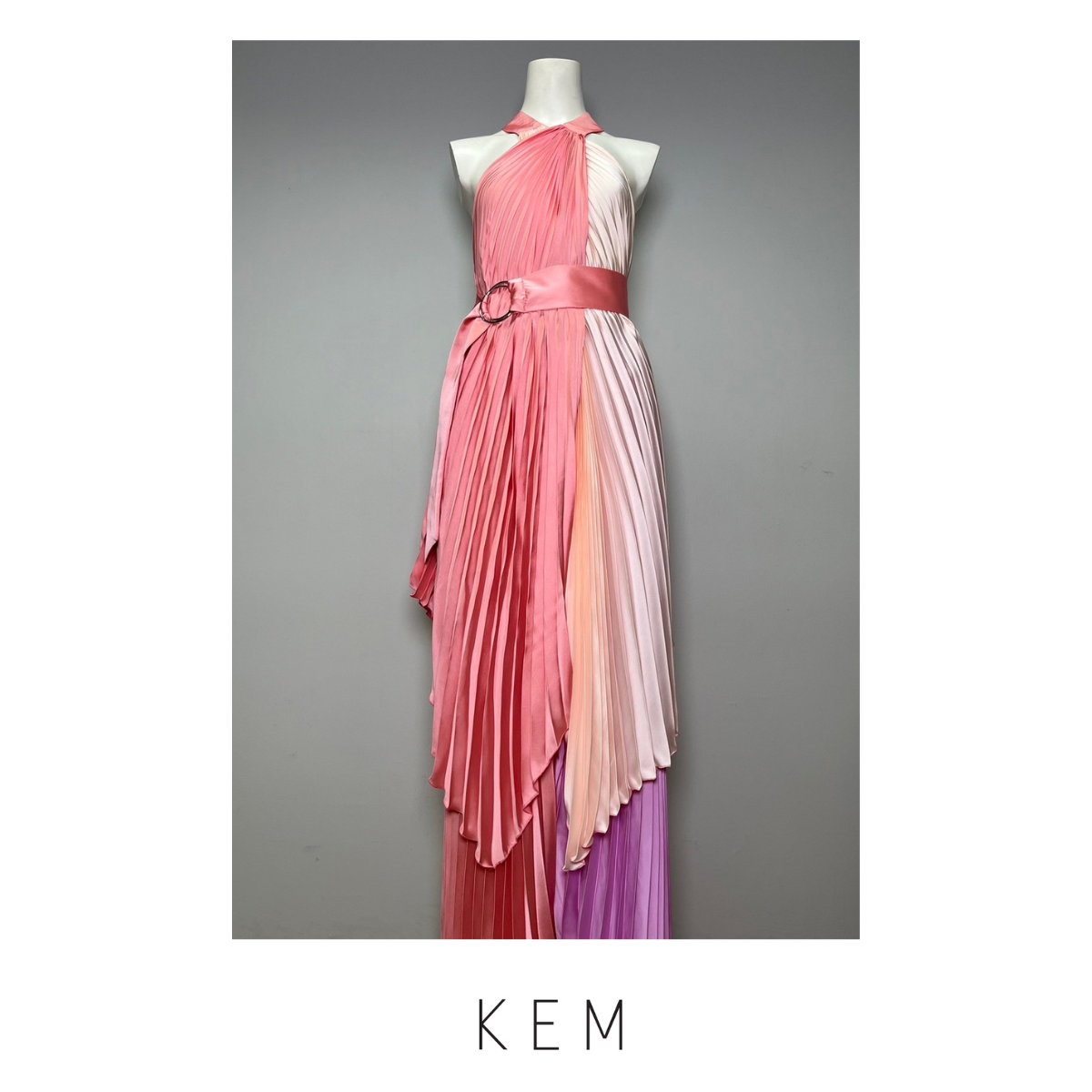Criss Cross 3 tone set (Top&Skirt) - Candy Pink