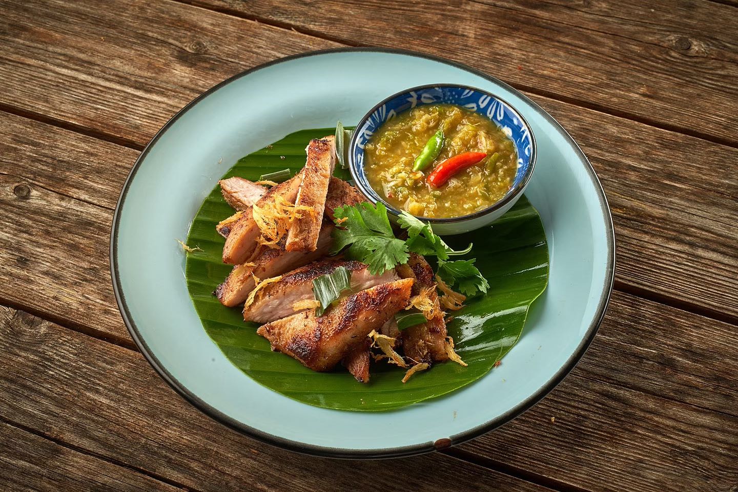 คอหมูย่างตะไคร้ • Grilled Pork Lemongrass