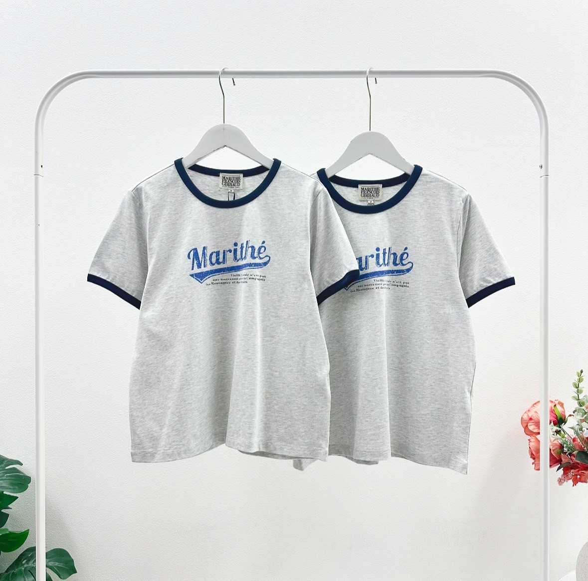 พร้อมส่ง  Marithe W Vintage Ringer Tee(Women)