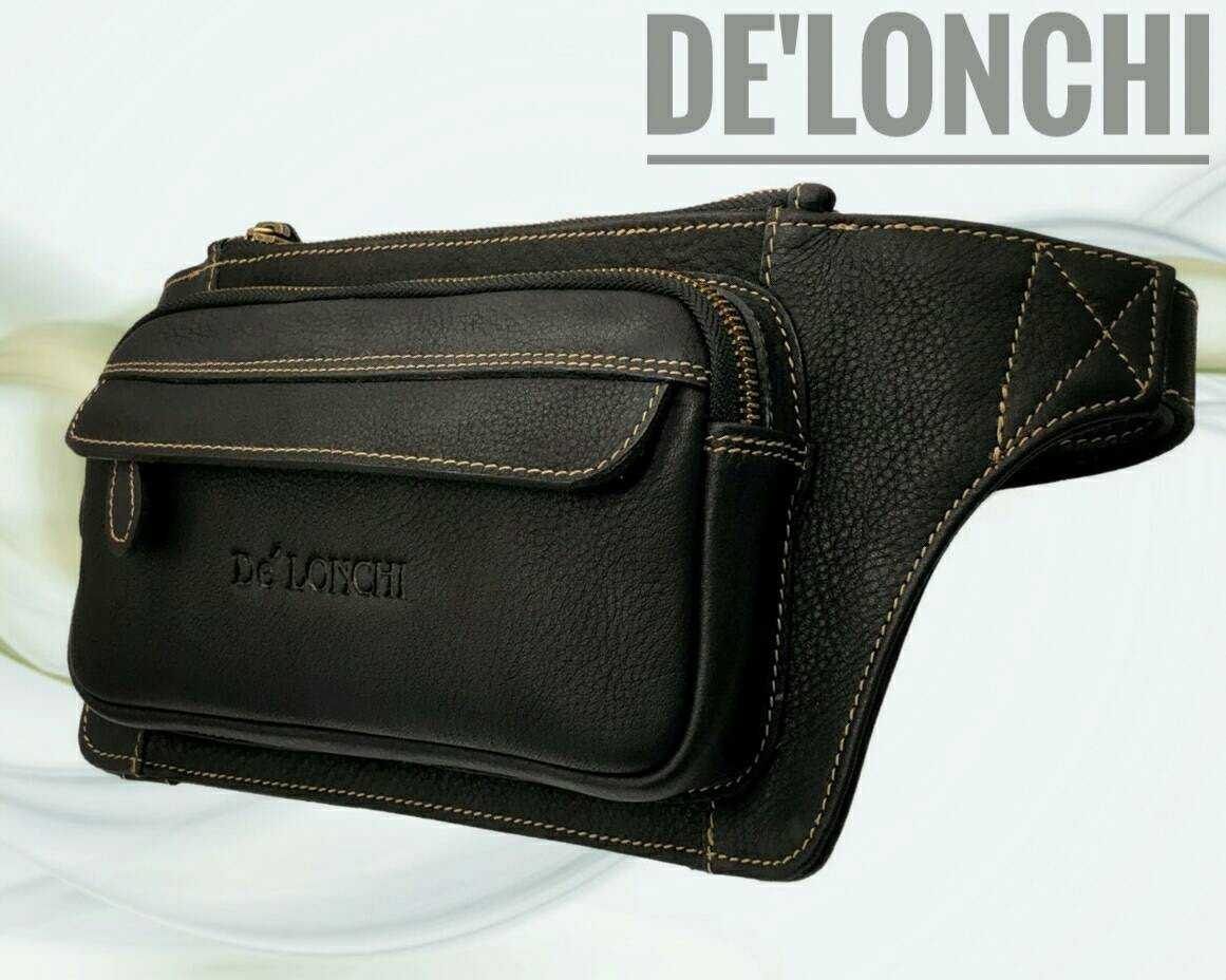 Delonchi กระเป๋าหนัง  คาดเอว  หนังชามัวส์ฝอกนิ่ม รุ่น de020