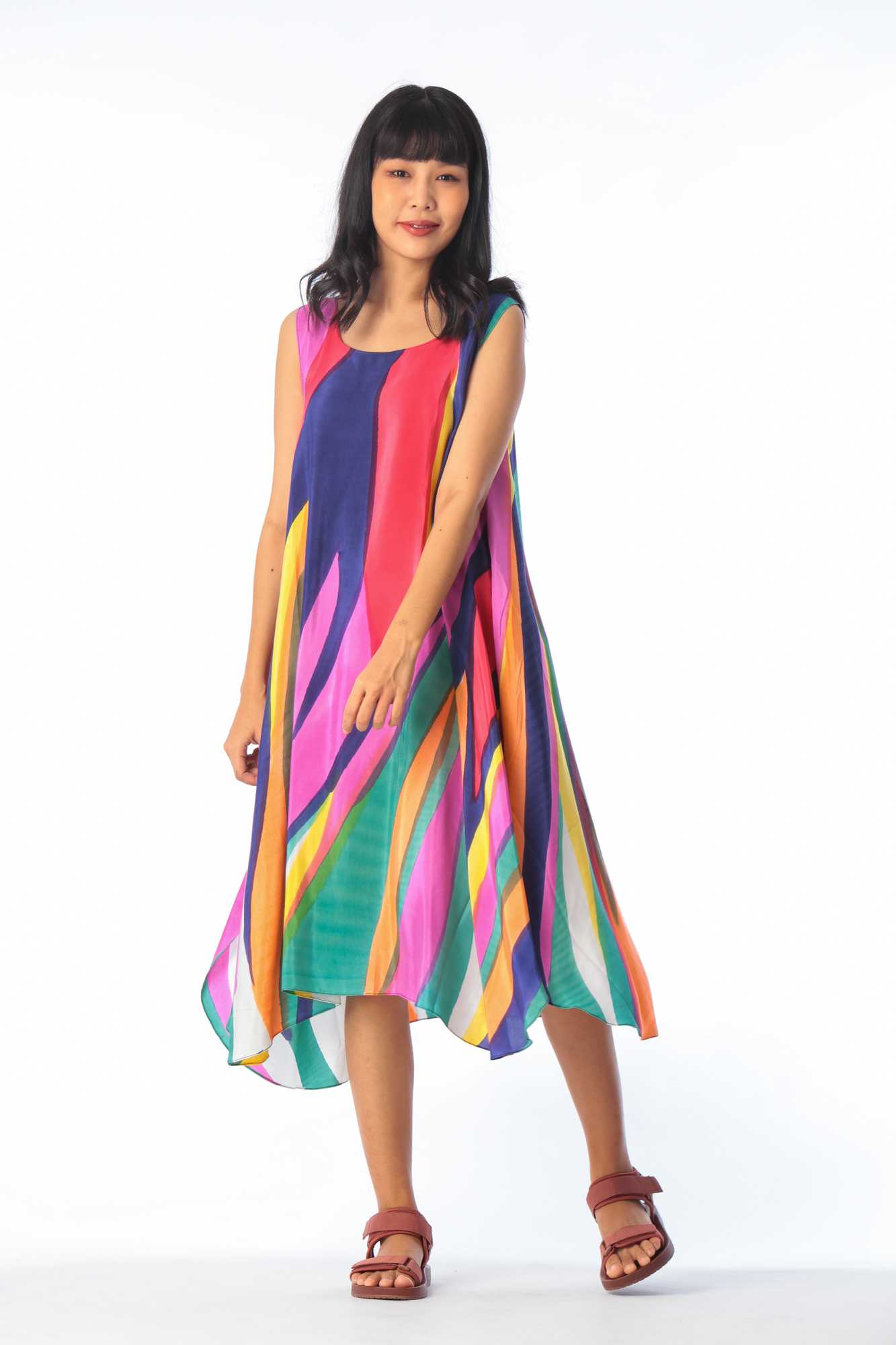 (Pre-Order) Sac Sleeveless Dress Cotton Silk Hand paint