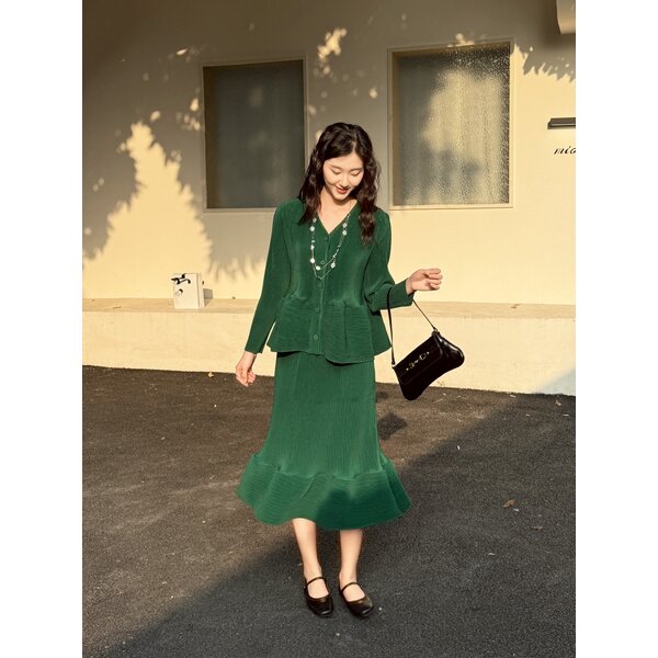กป ยาว 29นิ้ว 2MUAY รุ่น GJO10827 / GJO10912 THICK RAFFLE PLEATED SET 4 สี FREE SIZE