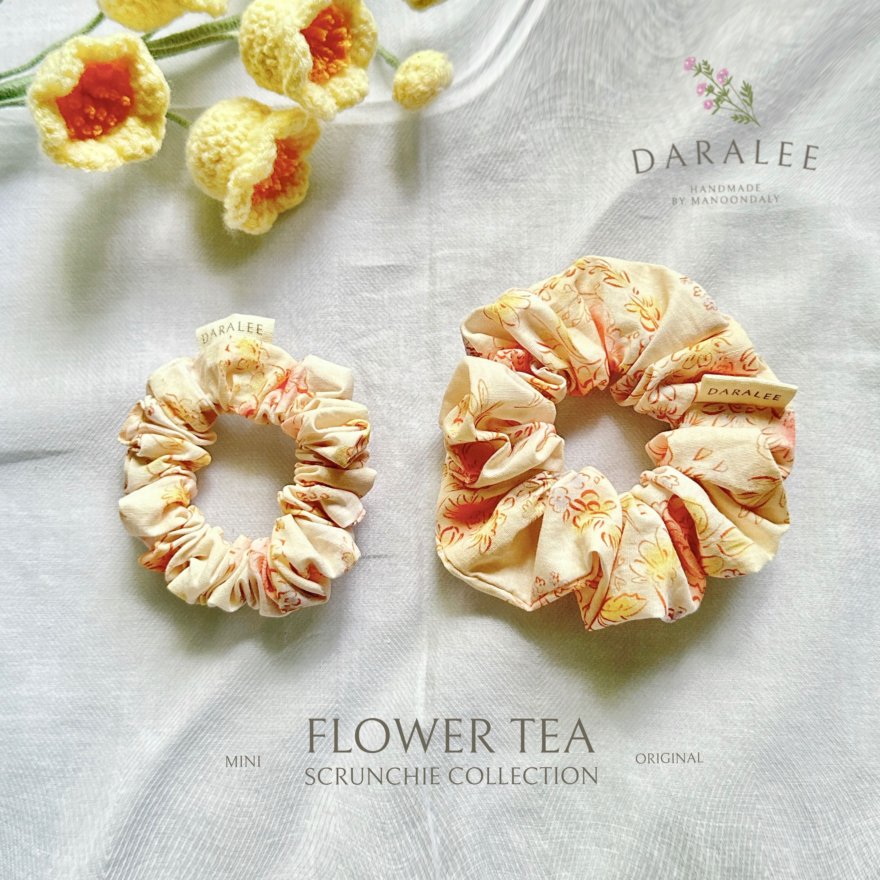 Flower Tea Scrunchies collection | Mini & Original
