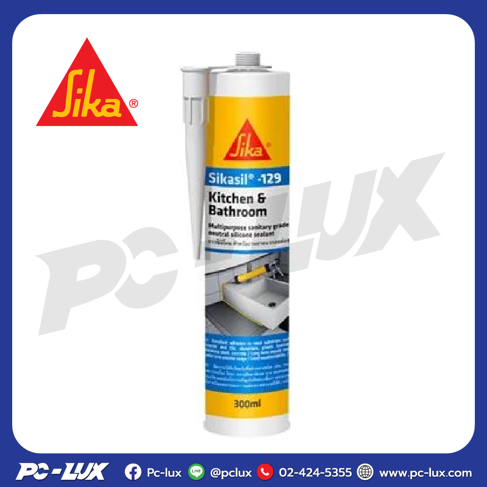 ซิลิโคนป้องกันเชื้อรา SIKA รุ่น Kitchen & Bathroom ขนาด 300 มล. สีขาว