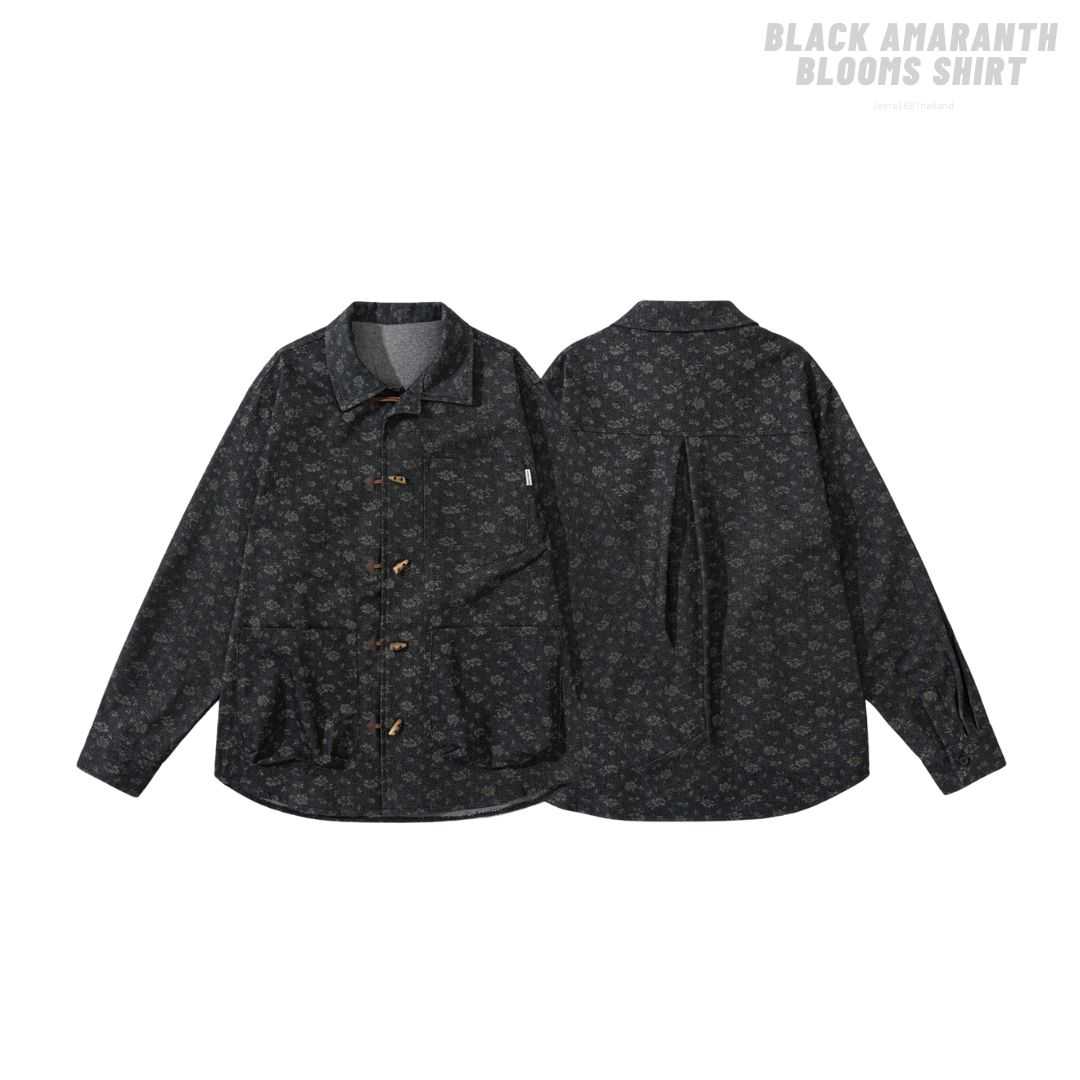Jeera168 | Black Amaranth blooms Shirt (พรีออเดอร์)