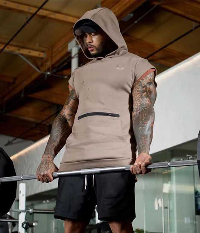 ฮู้ดแขนกุด ASRV #2 / ผ้าคอตตอนผสมโพลีฯ ผ้านิ่มใส่สบาย ไม่อมเหงื่อ ระบายอากาศได้ดี