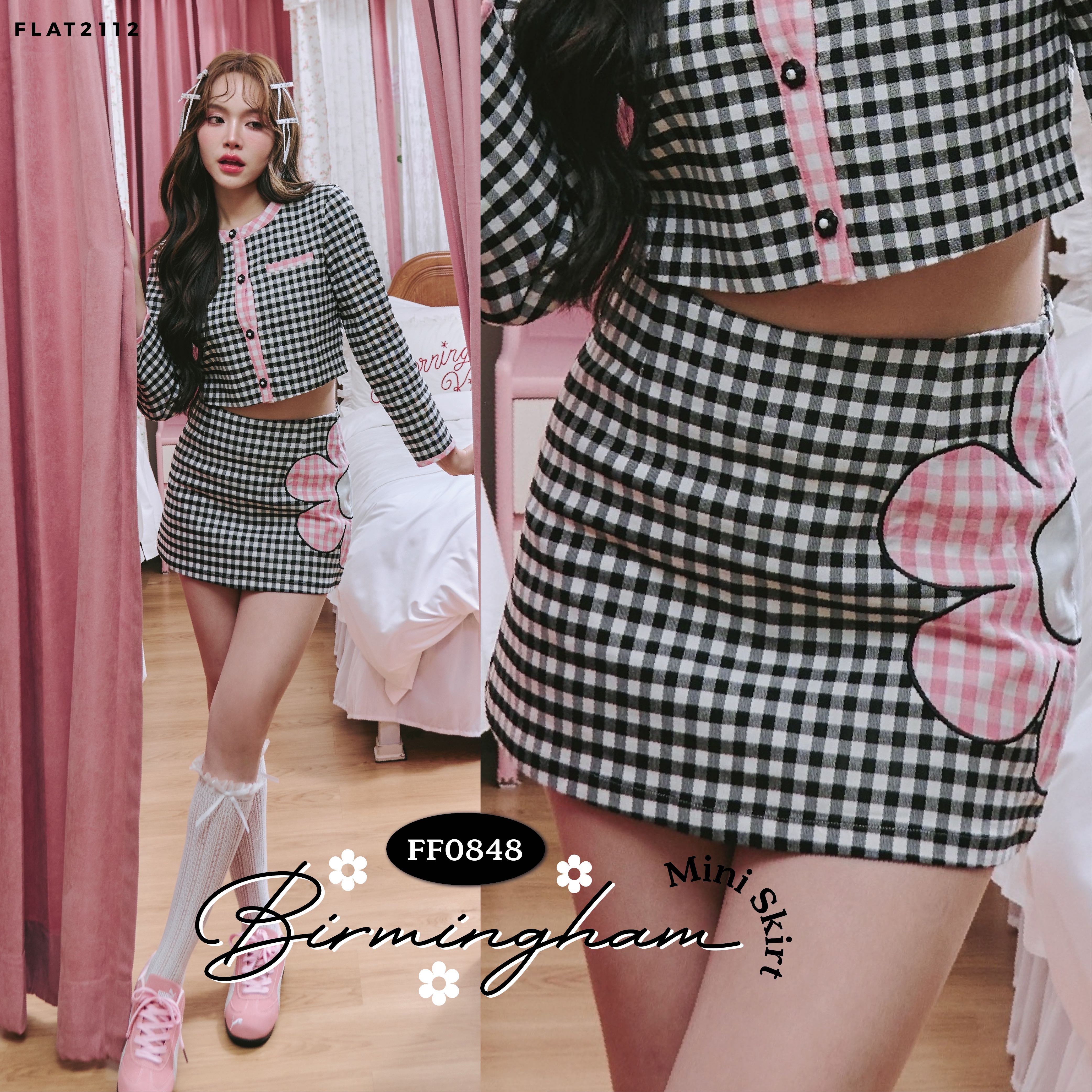 FLAT2112 FF0848 : BIRMINGHAM MINI SKIRT  กระโปรงสั้น กระโปรง กระโปรงทรงเอ ชุดทำงาน ชุดออกงาน