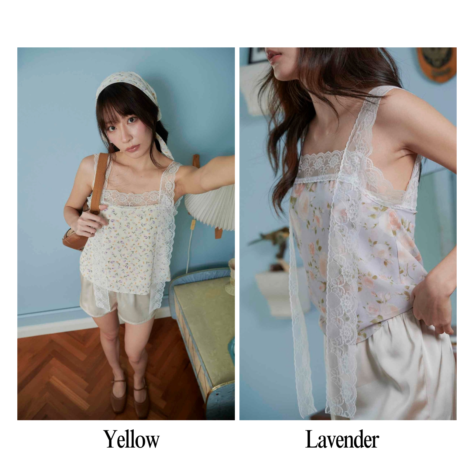 Blondie Top - Lavender , Yellow