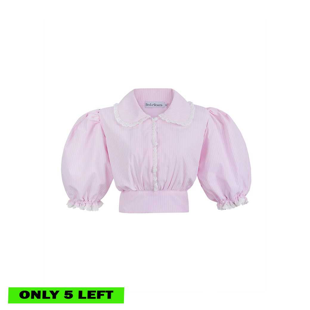 (DROP 2) SKYLAR TOP - PINK STRIPES