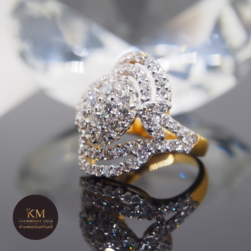 แหวนเพชร ABSOLUTE DECO Blooming Oval RING (90% Gold)