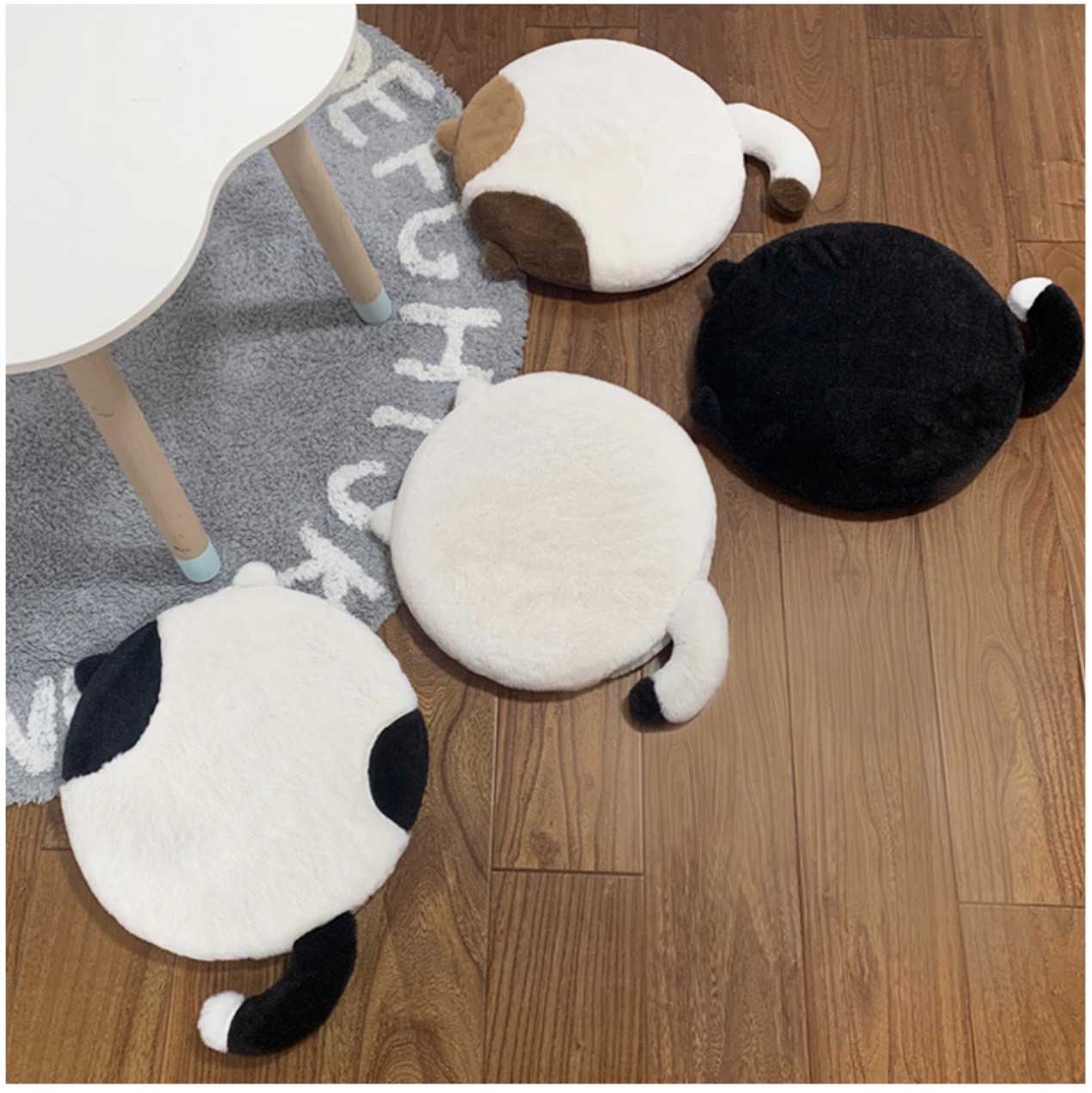 [พร้อมส่ง] Cat Cushion : เบาะรอง เบาะรองนั่งพื้น เบาะรองเก้าอี้ เบาะนั่งน้องแมว มี 4 ลาย