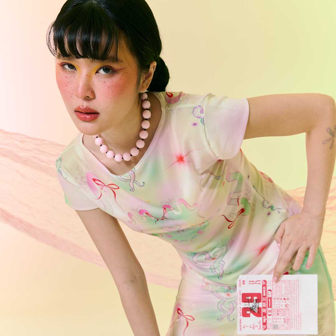 BLACKDOG BKK - Lunar2504 - Rich see-through top - เสื้อซีทรูตาข่ายยืดพิมพ์ลาย