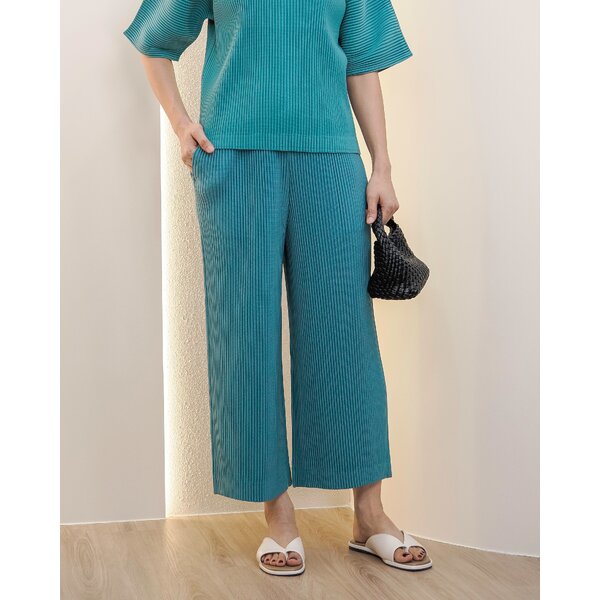 ยาว 34.5 นิ้ว 2MUAY รุ่น GM0733 กางเกงอัดพลีท THICK STRAIGHT PLEATED PANTS 8 สี FREE SIZE