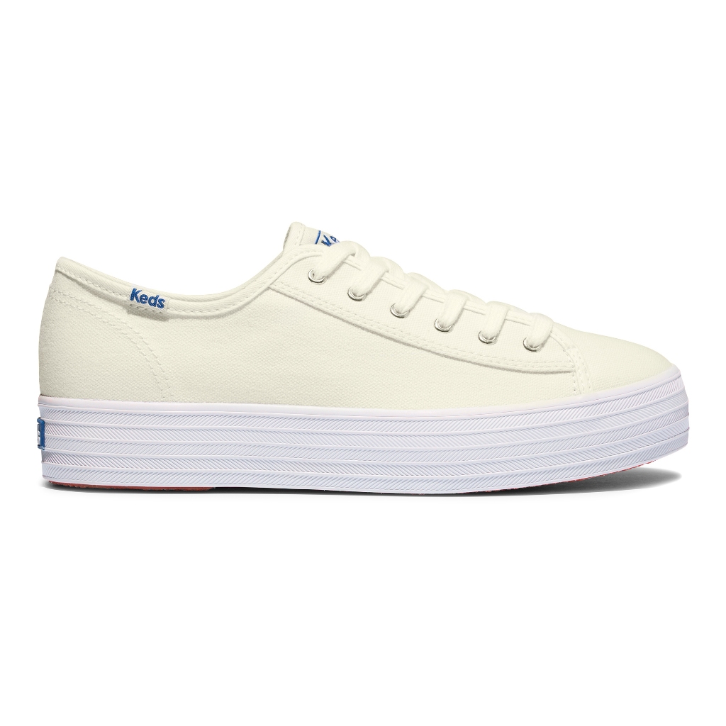 Keds รุ่น Triple Kick รองเท้าผ้าใบ ผู้หญิง สี White - WF64858