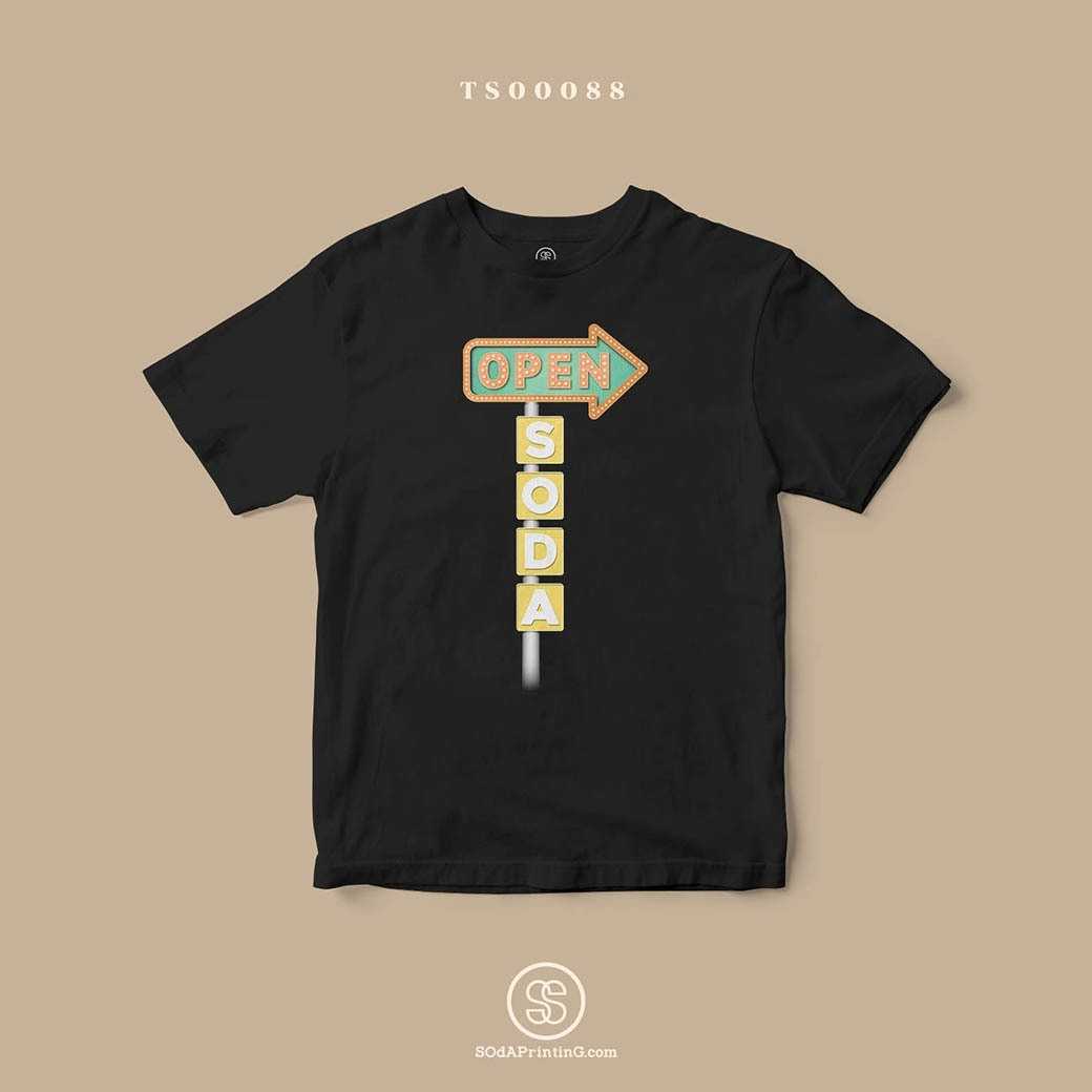 เสื้อ  OPEN  SODA สีดำ #SOdAtee TS00088
