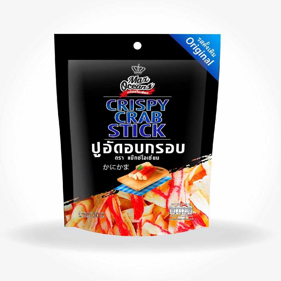 ปูอัดอบกรอบ รส ดั้งเดิม 30g/Crispy Crab Stick Original Flavor 30g