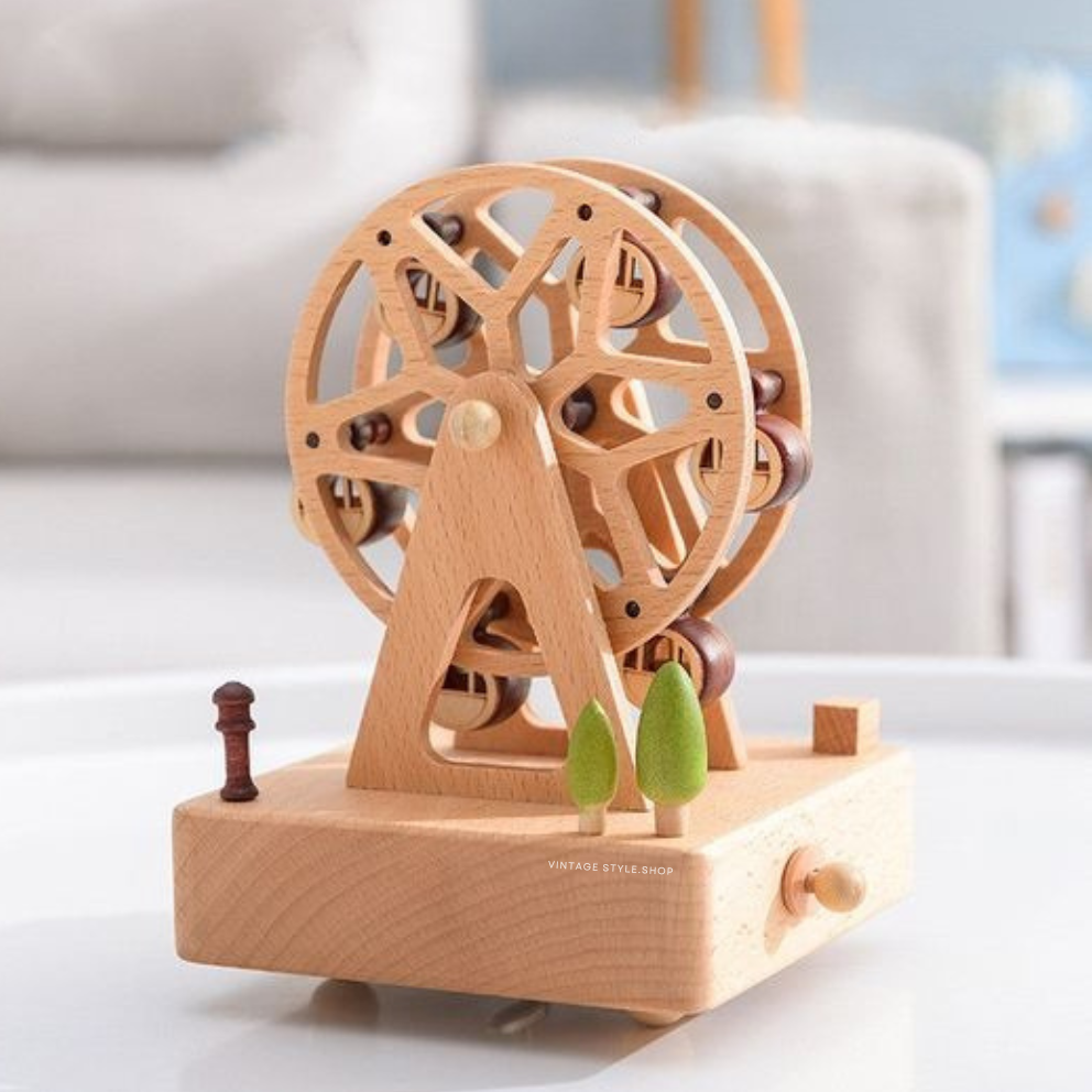 🔥 [ พร้อมส่ง ] Ferris Wheel ( เพลง Castle in the sky ) : กล่องดนตรีไม้ ( ชิงช้าสวรรค์ )