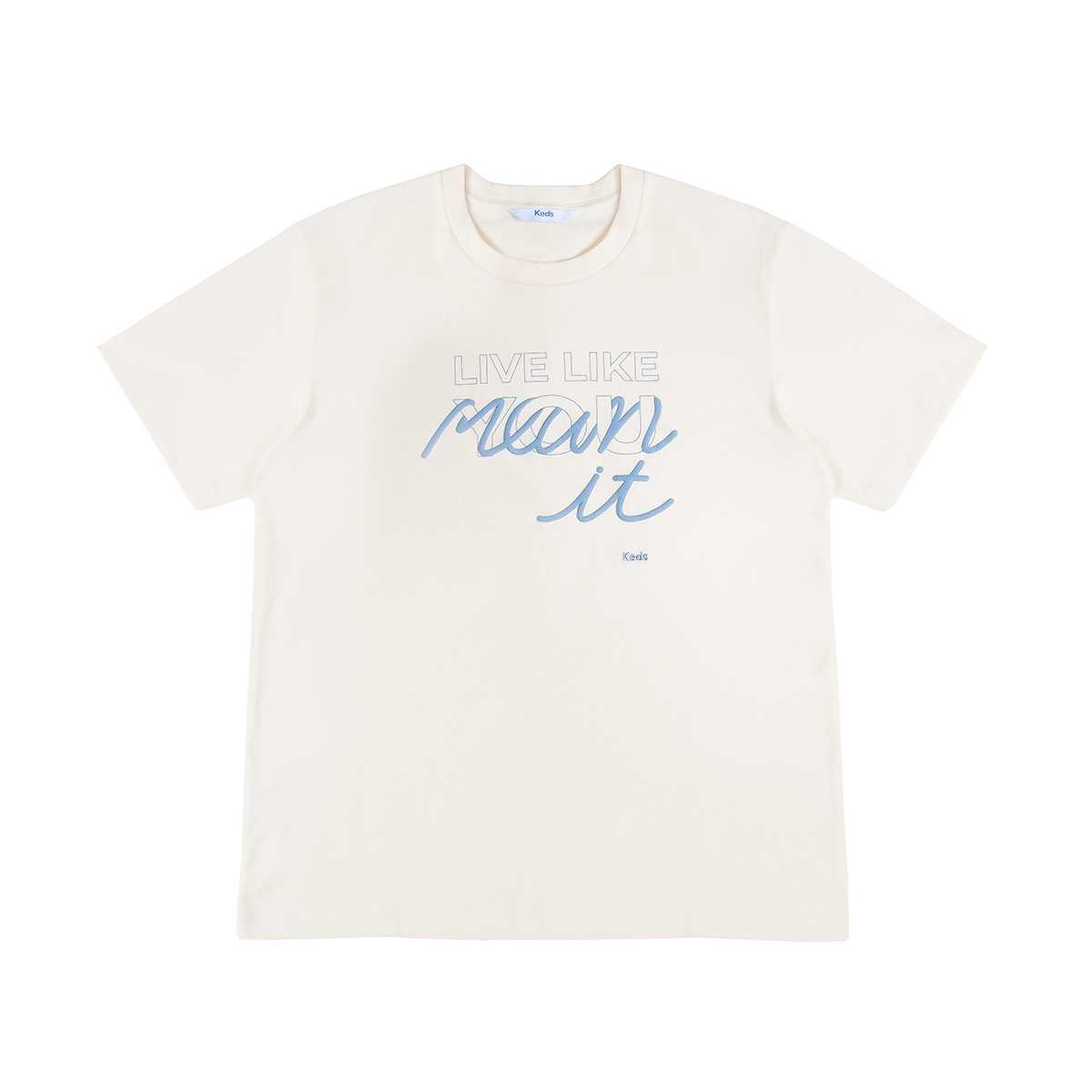 เสื้อยืด รุ่น LIVE LIKE YOU MEAN IT LOOSE T-SHIRT สีครีม F24APT02015