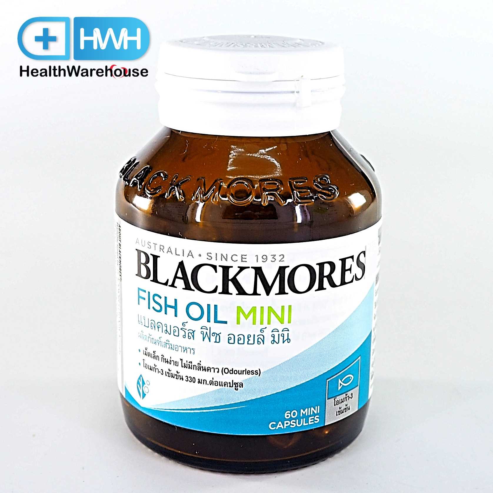 Blackmores Fish Oil Mini (60 แคปซูล) แบลคมอร์ส ฟิช ออยล์ มินิ (60 แคปซูล)