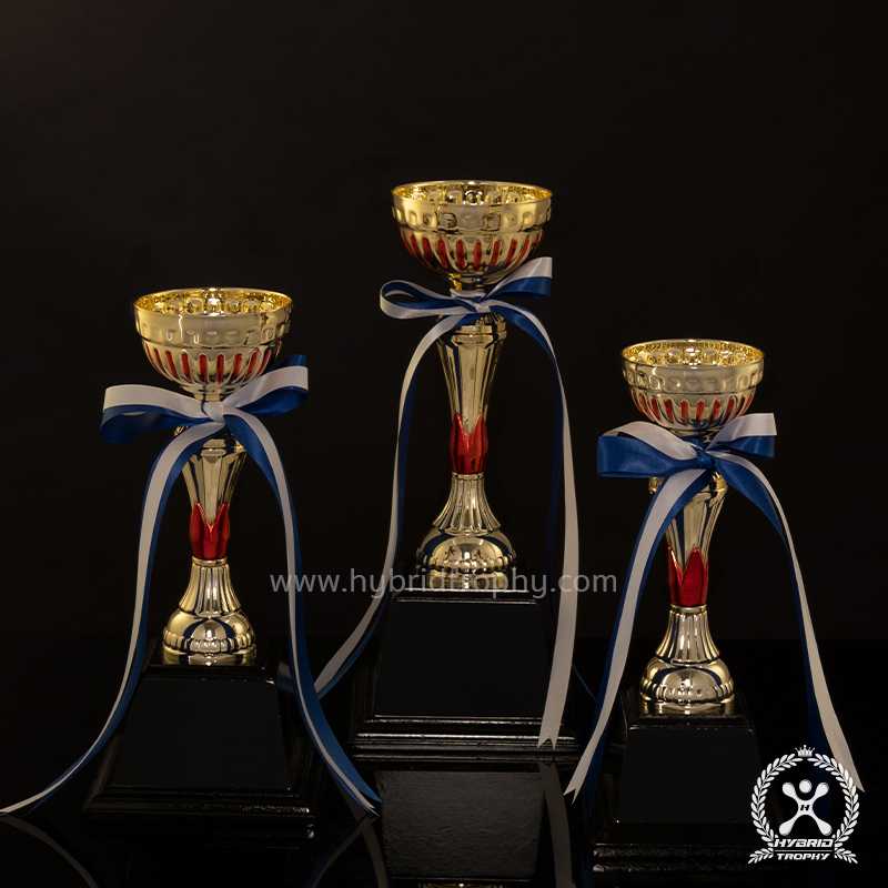 Hybird Trophy ถ้วยรางวัลโลหะอิตาลี HYB-213 สี Red