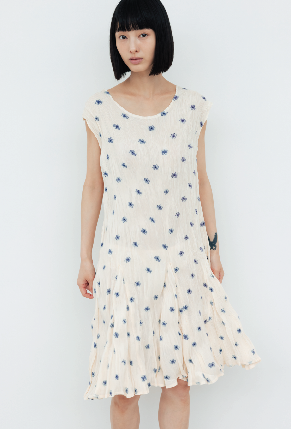 GD249 - Wavy Mini Dresses (Flower Printed)