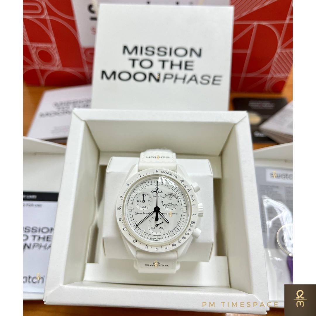 นาฬิกาOmega x Swatch Mission to the MOONPHASE (Snoopy) ของแท้100% 