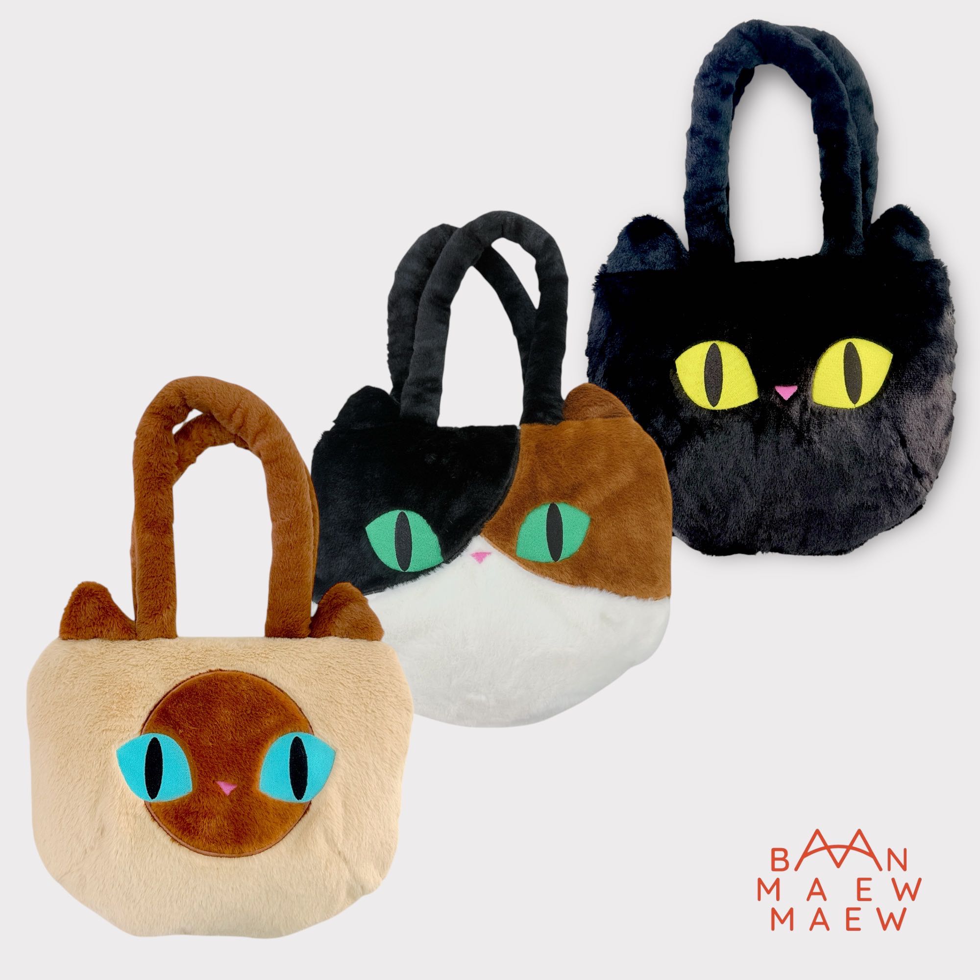 Furry tote bag with zip