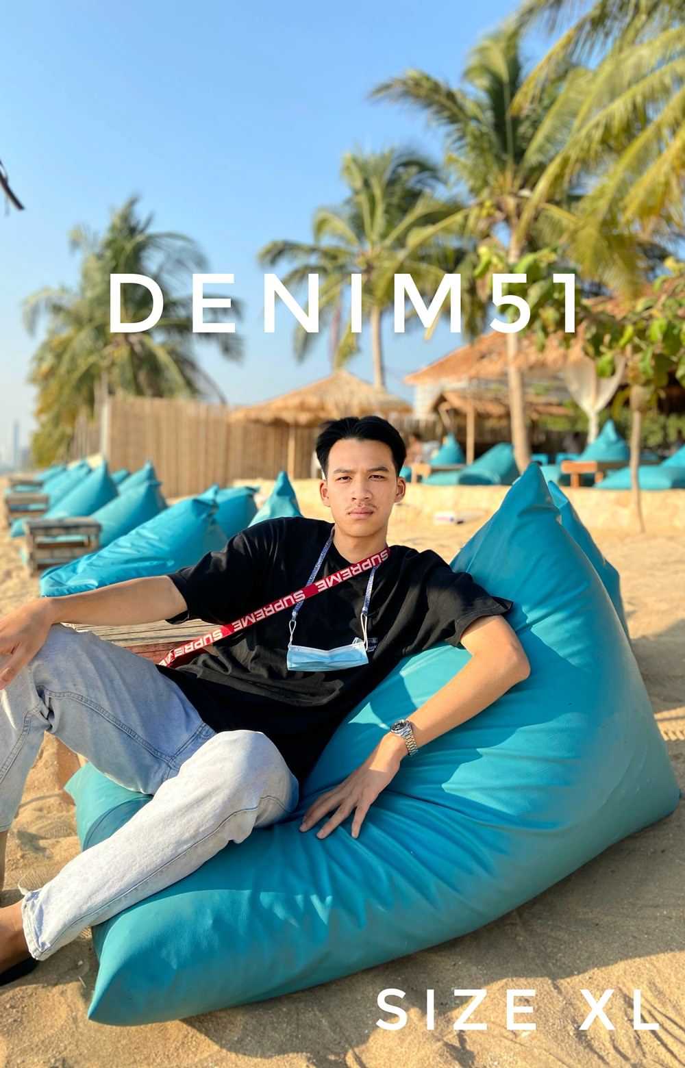 Beanbag เบาะหนังทรงชีส​  ไซส์ ​XL