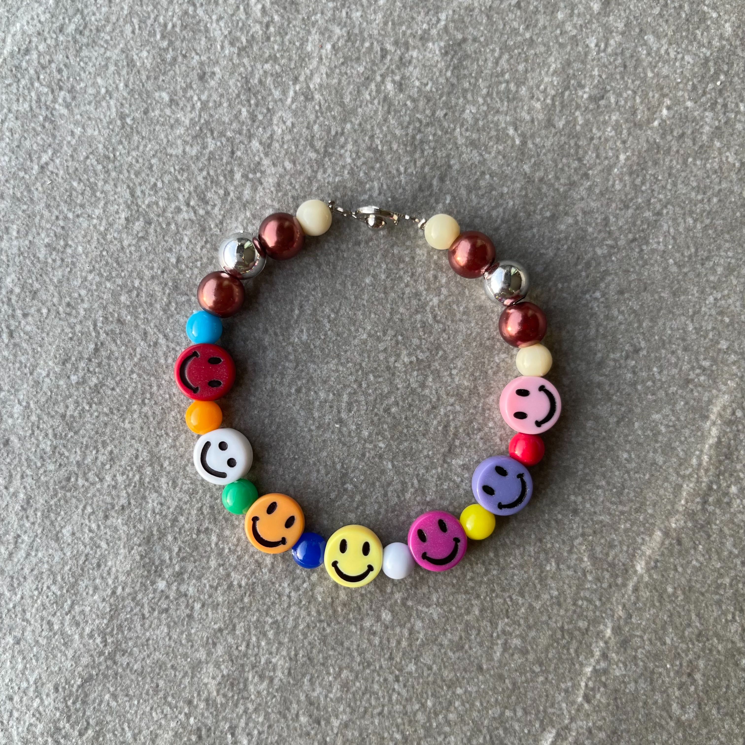 ☻︎ พร้อมส่ง ☻︎ (Ready to ship!) Colorful Smiley Bracelet