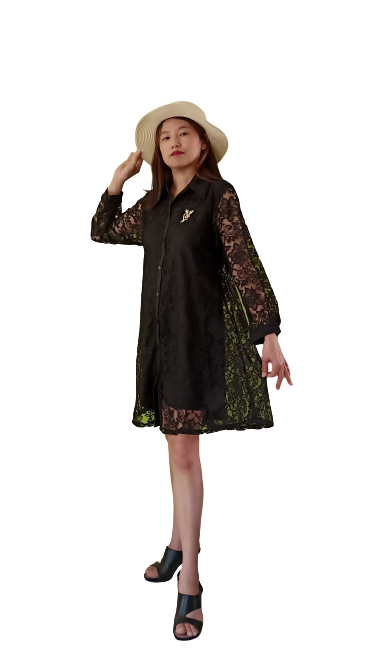 M011 black lacework sack