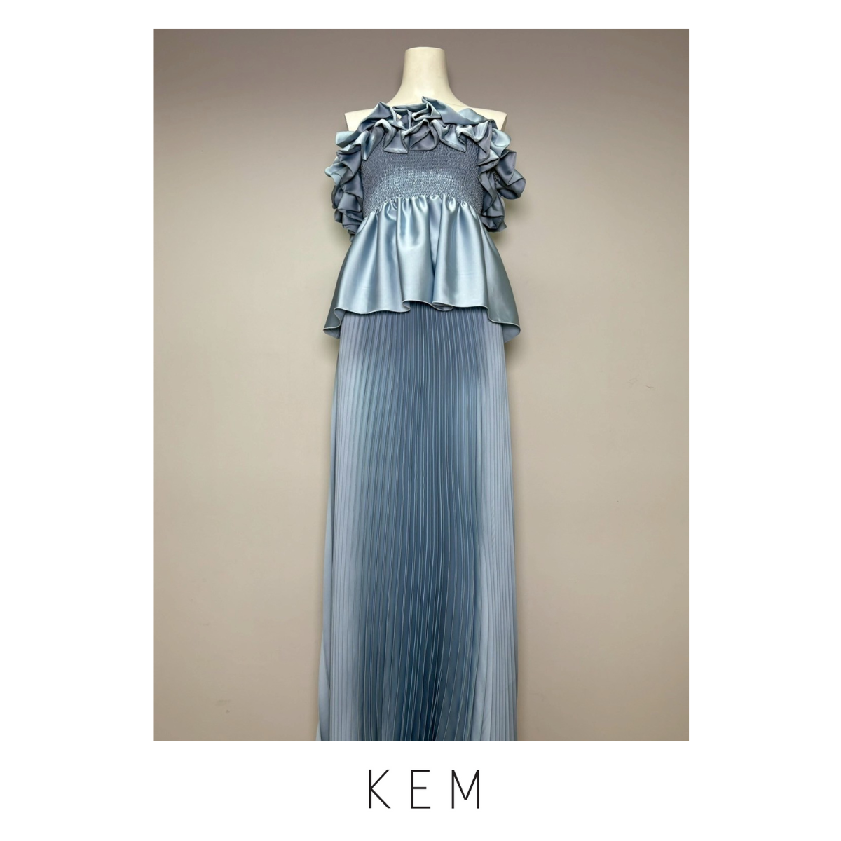 Set Ivy Ruffle (Top & Skirt maxi) - Sky Blue