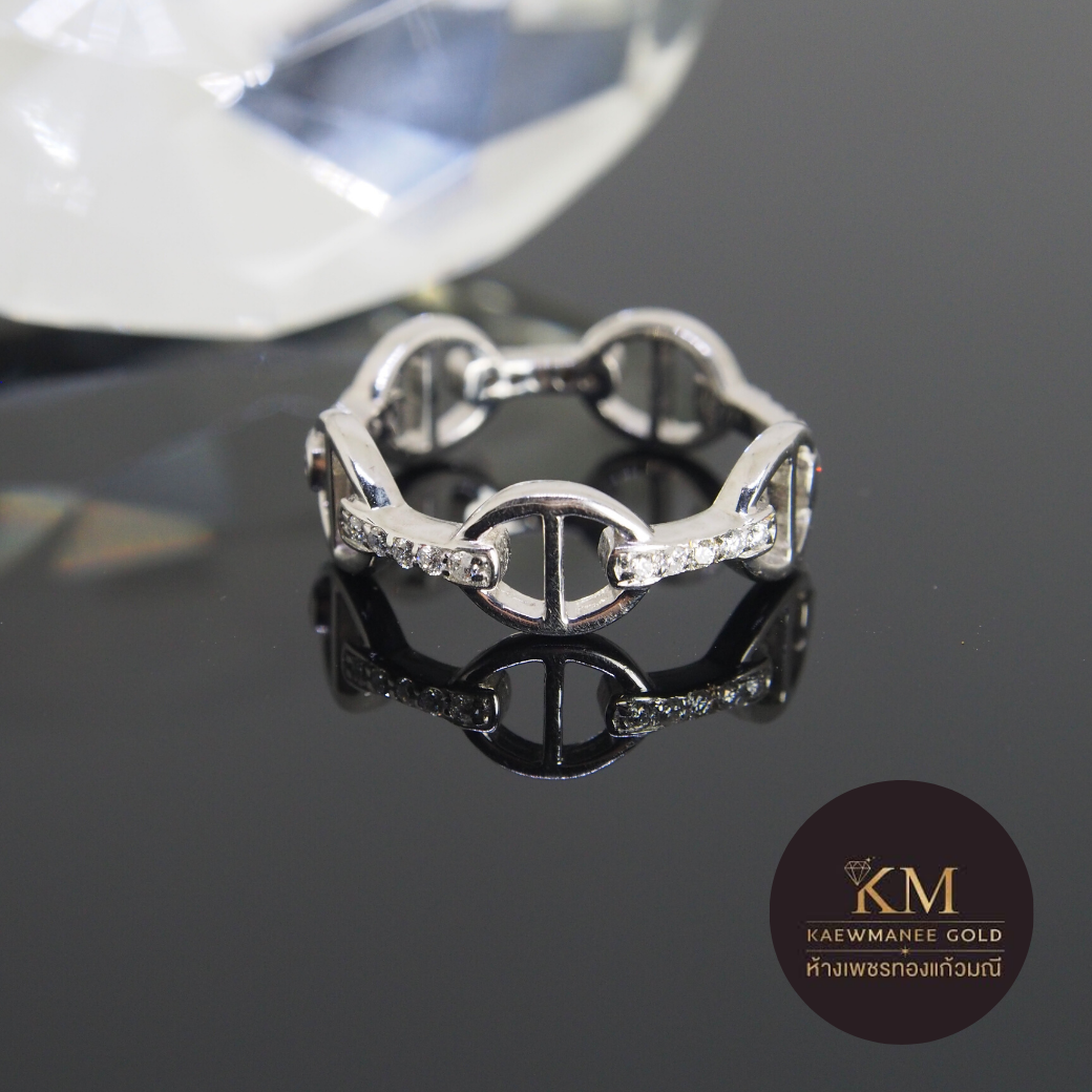 แหวนเพชร Meridian Chain Ring (White Gold)