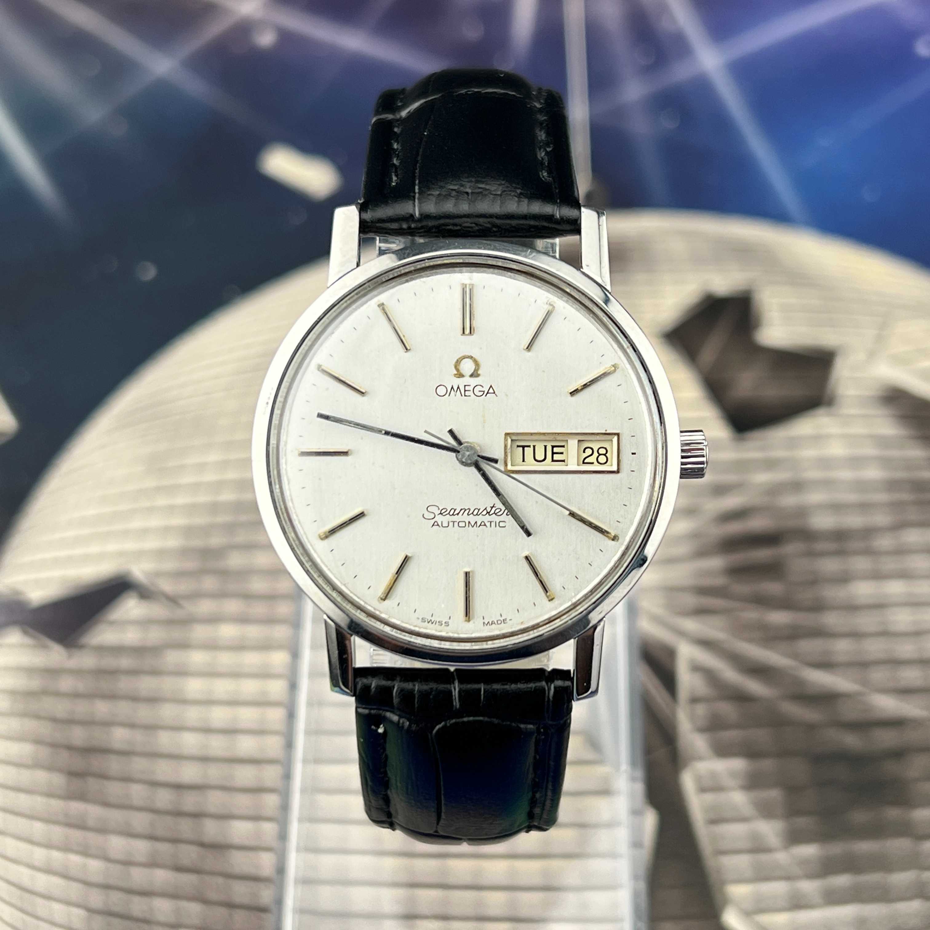 Vintage Omega Seamaster Automatic 17Jewels Silver Dial Ref.166.0266 Cal.1020 Days/Date 1984