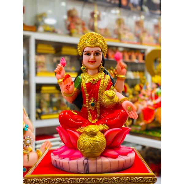 องค์พระแม่ลักษมี ประทานทรัพย์ สูง 9.3 นิ้ว นำเข้าจากอินเดีย ผ่านพิธีอภิเษกจาก พิฆเนศวรเทวาลัย