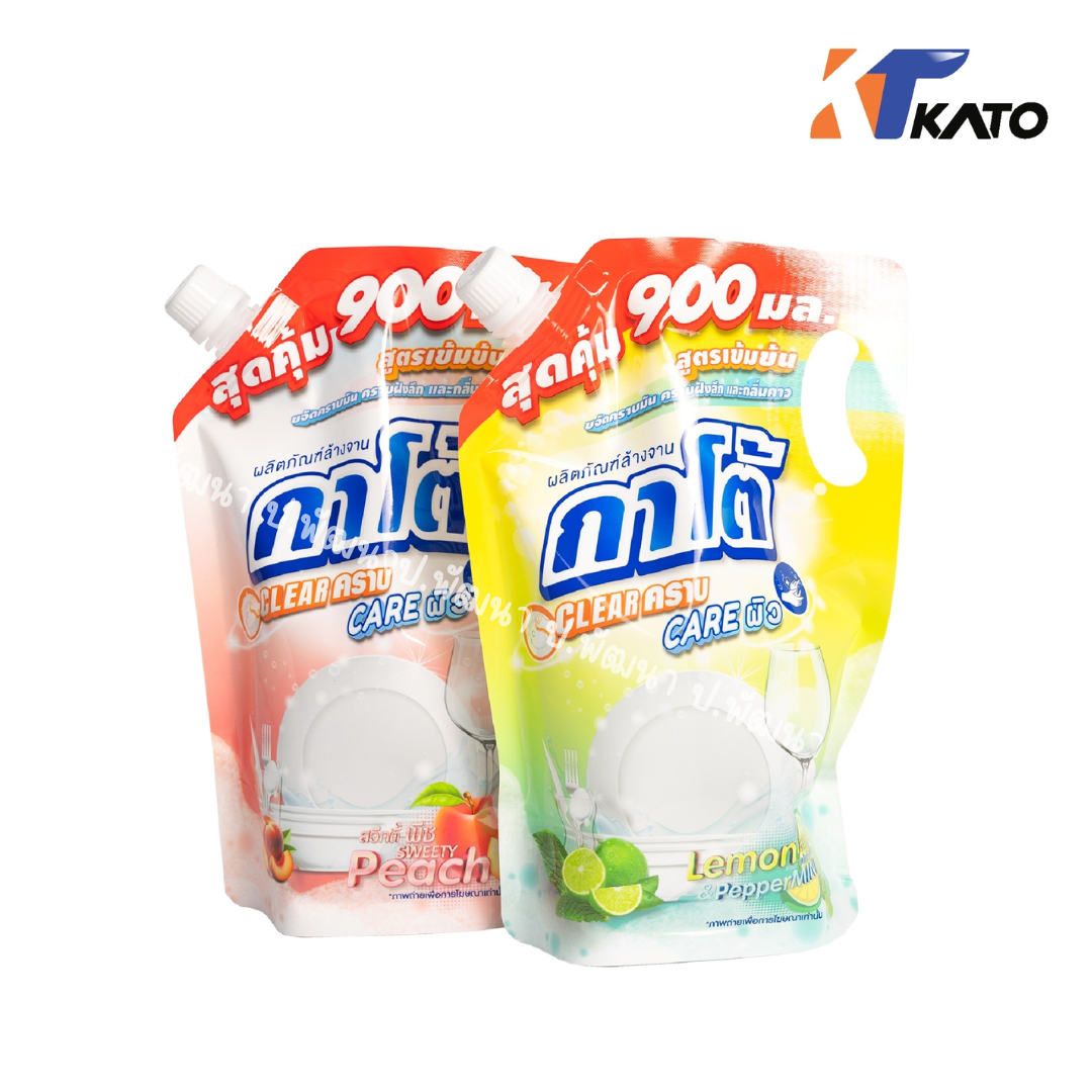 น้ำยาล้างจานกาโต้ขนาด 900 มล แถมฟองน้ำ 1 อัน