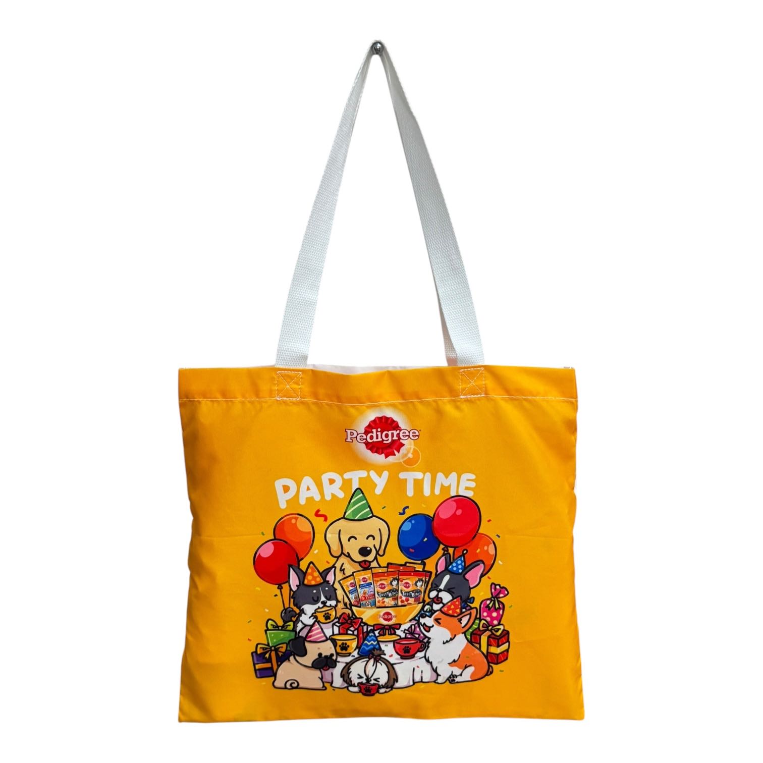 กระเป๋าปริ้นท์ลาย Party time สีคมชัดสุดน่ารัก กระเป๋าผ้าลดโลกร้อน