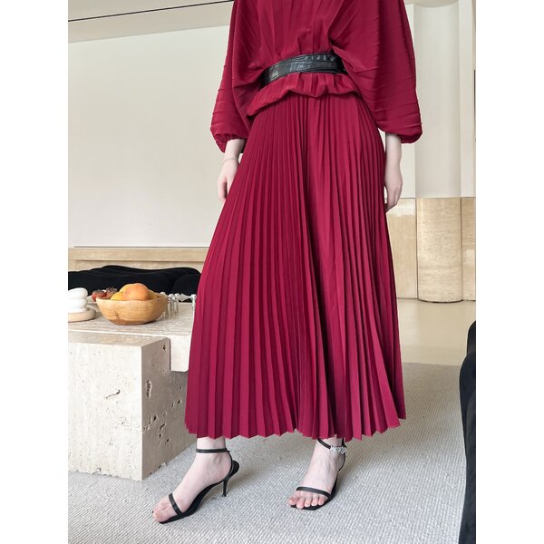 ปรับราคาลง!! ยาว 35นิ้ว! 2MUAY รุ่น GJO5233 กระโปรงพลีทคุณภาพ FLARE PLEATED SKIRT 6 สี FREE SIZE