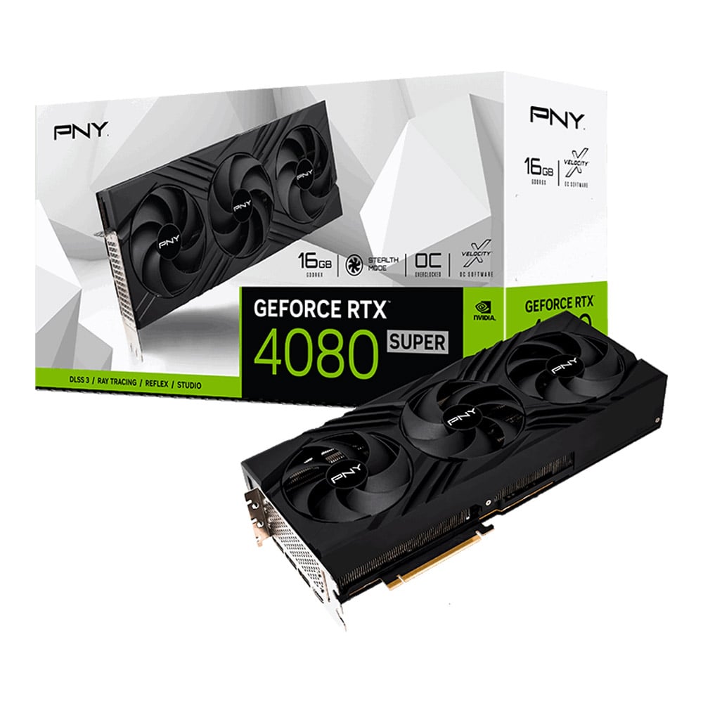 PNY GEFORCE RTX 4080 SUPER 16GB VERTO OC TRIPLE FAN DLSS 3 16GB GDDR6X (VCG4080S16TFXPB1-O)