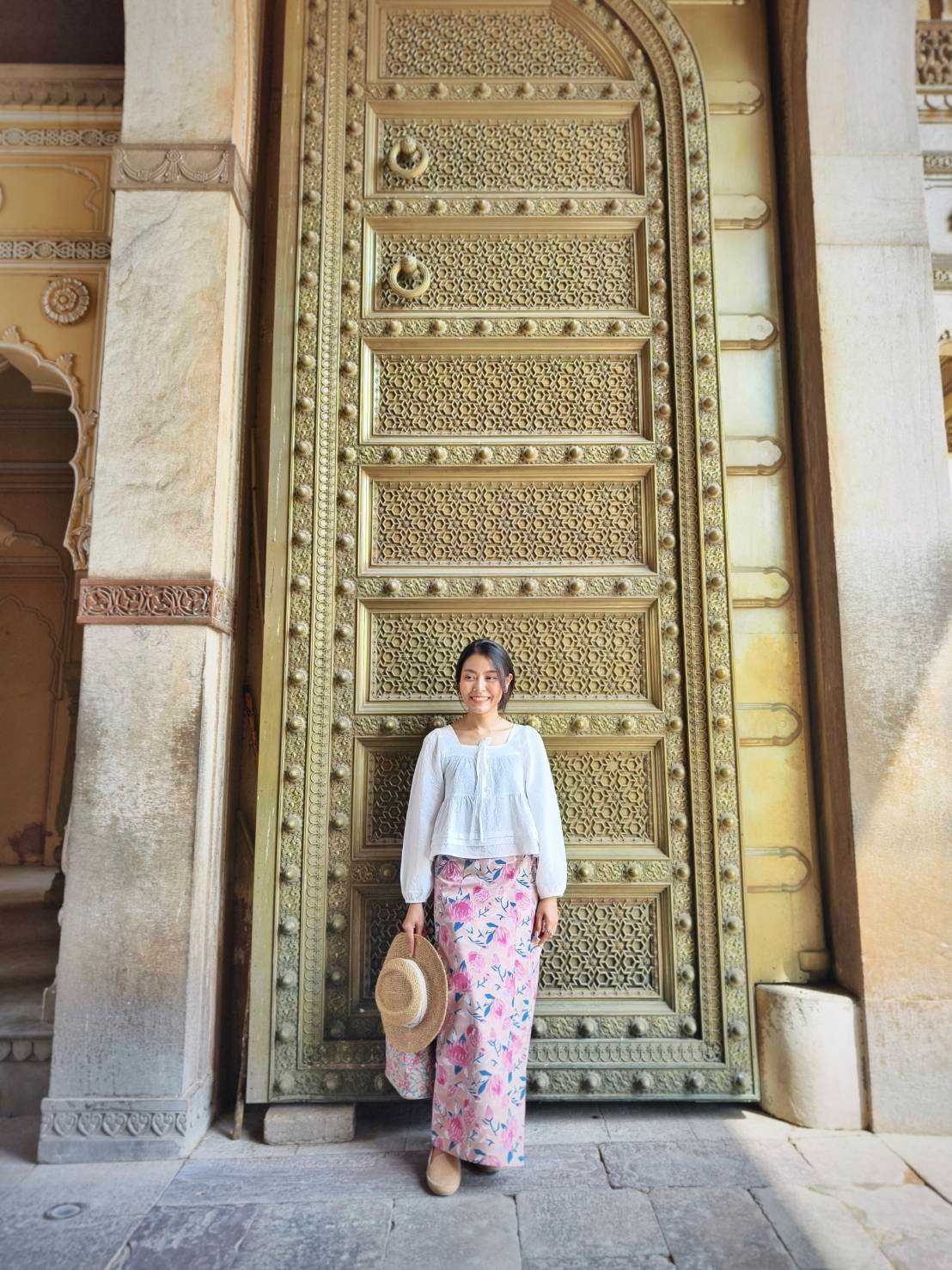 Rasee Collection ผ้าถุง cotton India ตีเกล็ดรอบเอว ทรงสวยเก็บสะโพก