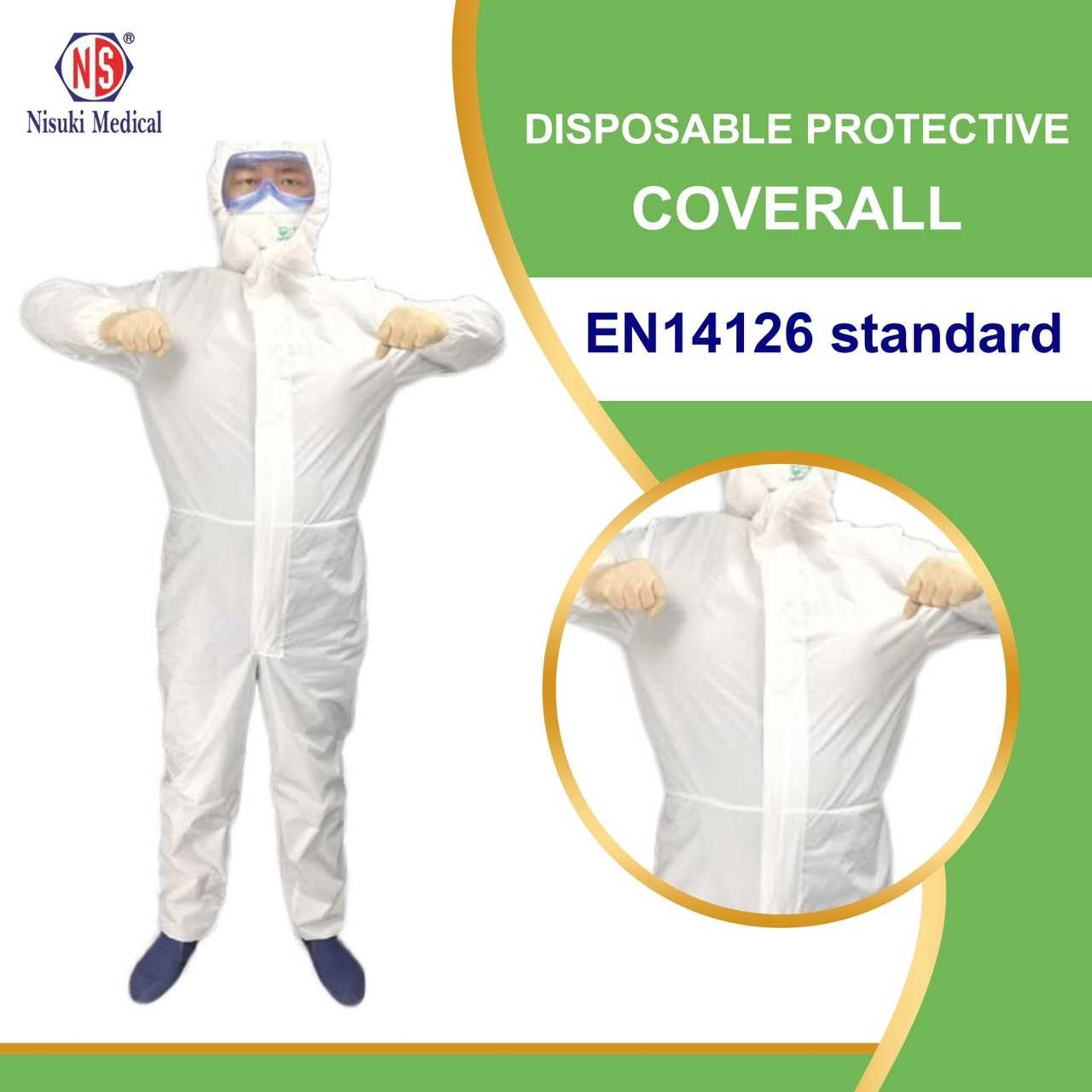 ชุด PPE ไซล์ XL ป้องกันน้ำ Microporous EN14126 มี อย นำเข้า