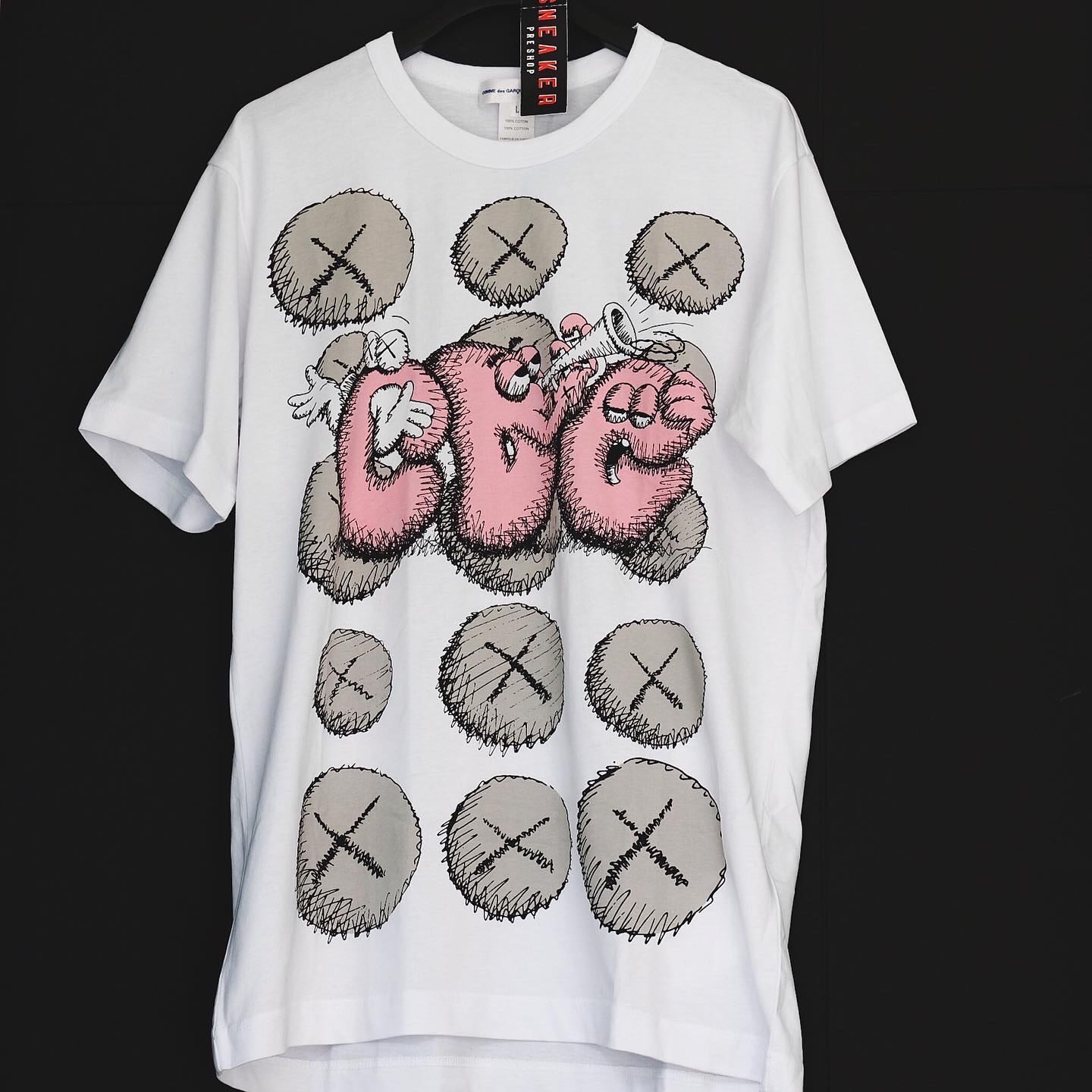 KAWS x Comme Des Garçons “Print 2” White Tee 