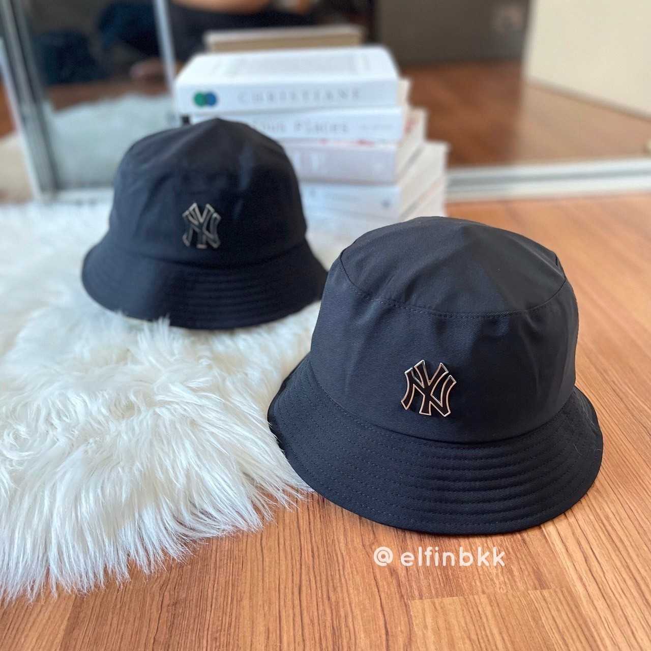 MLB Nylon Bucket Hat  NY/B Boston หมวกบักเก็ต หมวกปีกกว้าง ผ้าไนลอน สีดำ สีเหลือง