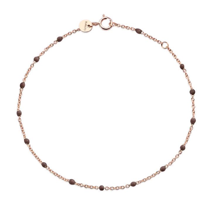 BRACELET - Pink Gold Chocolate Dots