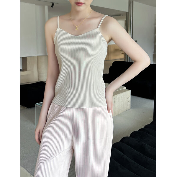 2MUAY BASIC รุ่น GJO1290 เสื้อพลีทคุณภาพ THICK CAMISOLE PLEATED TOP 9 สี FREE SIZE