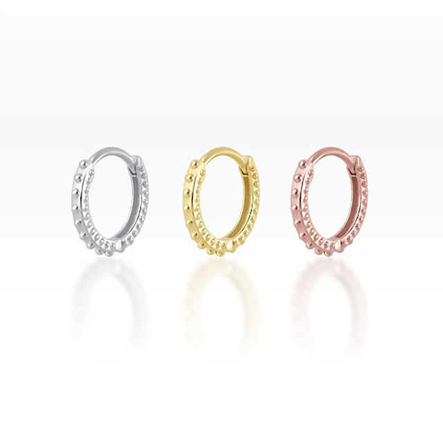 PiercingRoomByJay Dot Huggie Hoop เงินแท้ (ราคาต่อชิ้น)