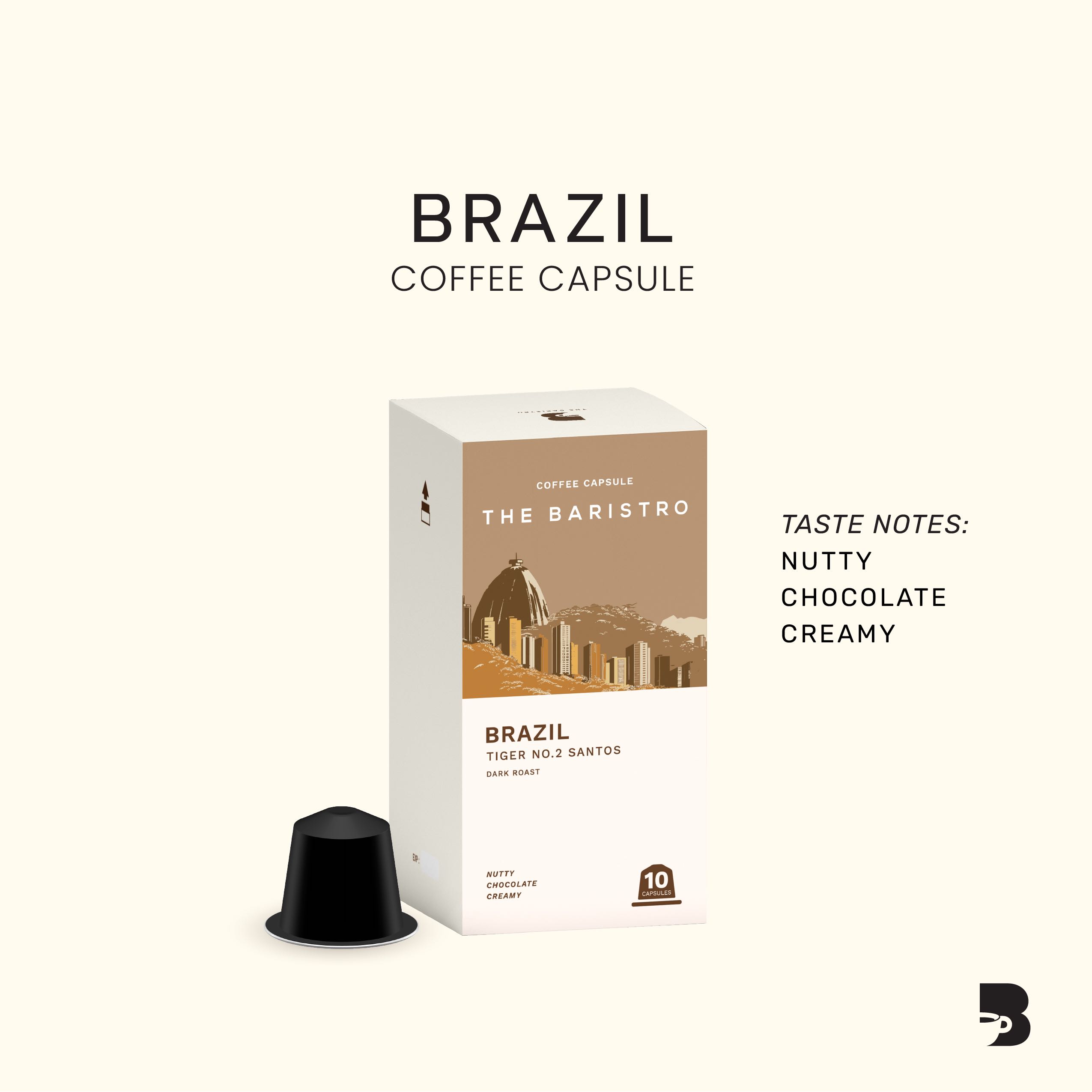 Brazil Tiger No.2 Santos Coffee Capsule