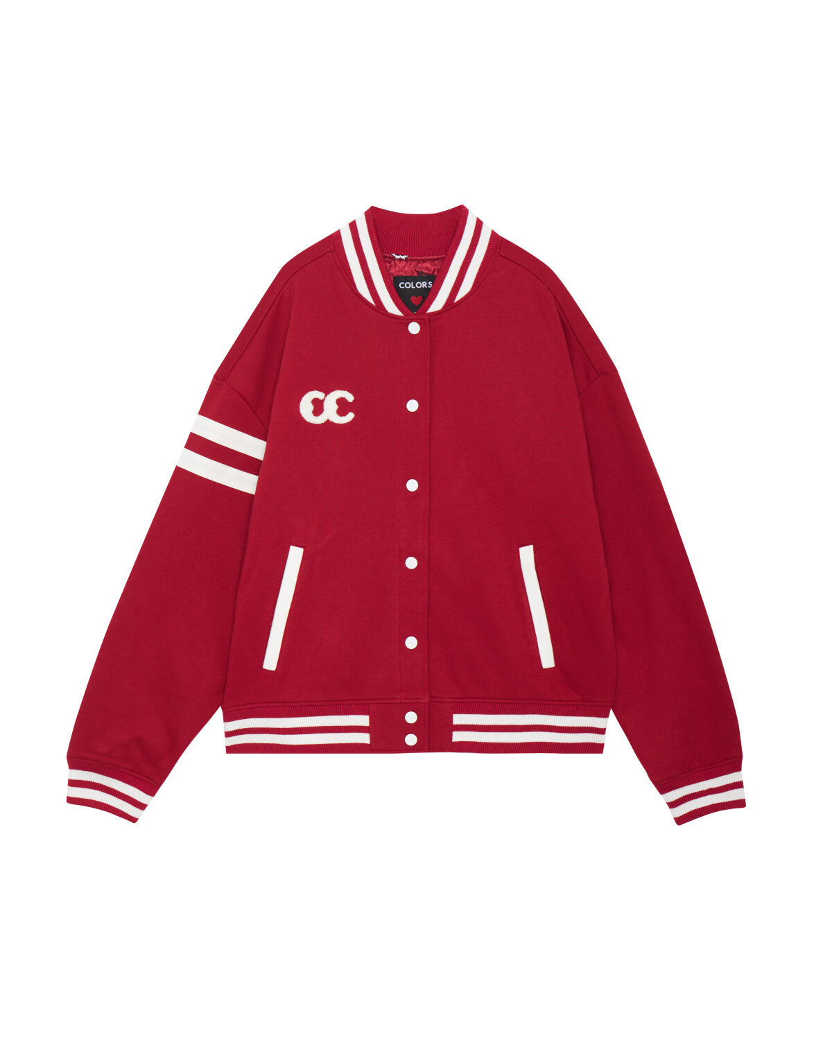 TRY HARD CLUB OVERSIZED BOMBER JACKET - RED