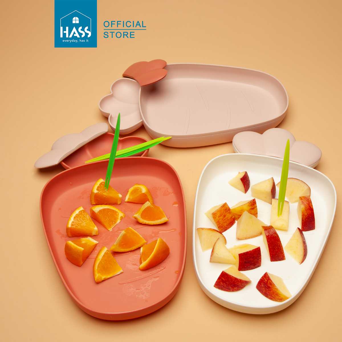 จานแครอทสีขาว Carrot Plate